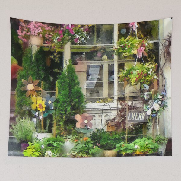 Item preview, Strasburg PA - Flower Shop With Birdhouse designed and sold by Susan Savad.