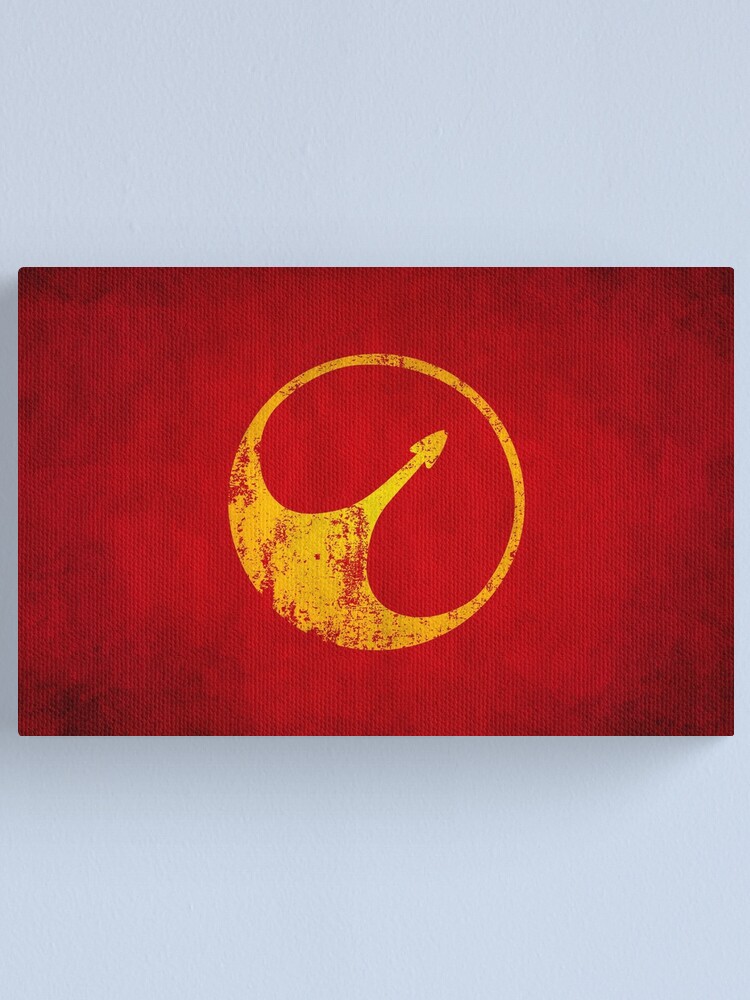 Alternate view of USS Callister Logo · Distressed Canvas Print