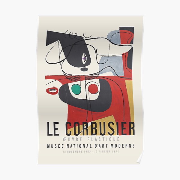 Le Corbusier - Affiche d'exposition pour Musée National d'Art Moderne, 1954 Poster