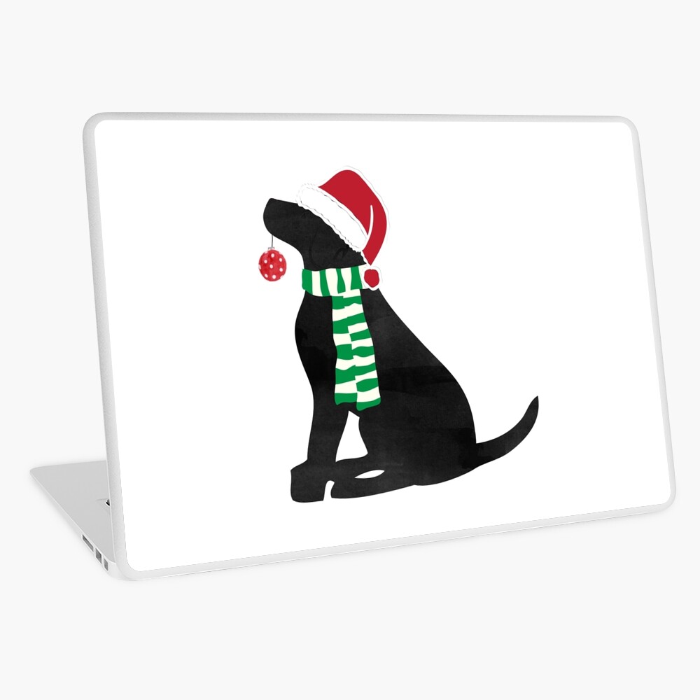 Night Before Christmas- Preppy Black Labs Greeting Card for Sale