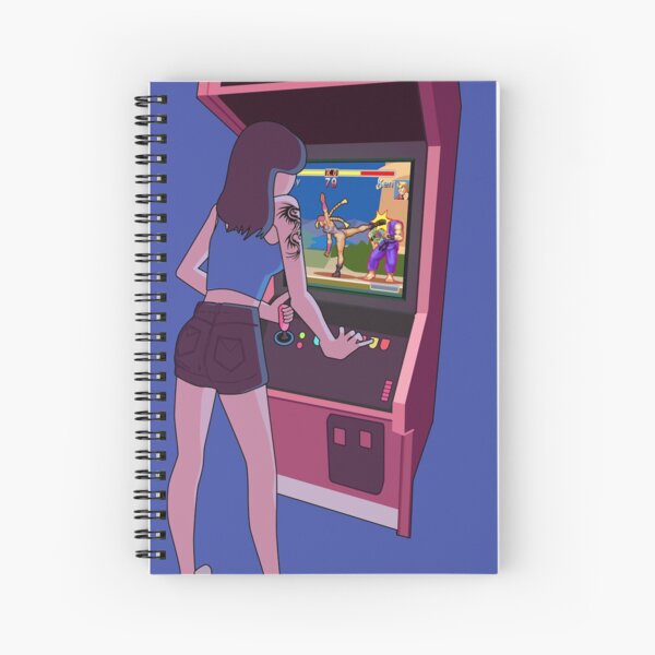 Gamer Girl Arcade Spiral Notebooks Redbubble - gamer girl roblox with ronald camping