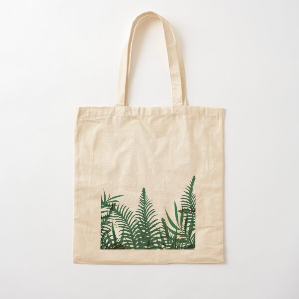 Tropical Ferns on Pink #redbubble #decor #buyart Cotton Tote Bag