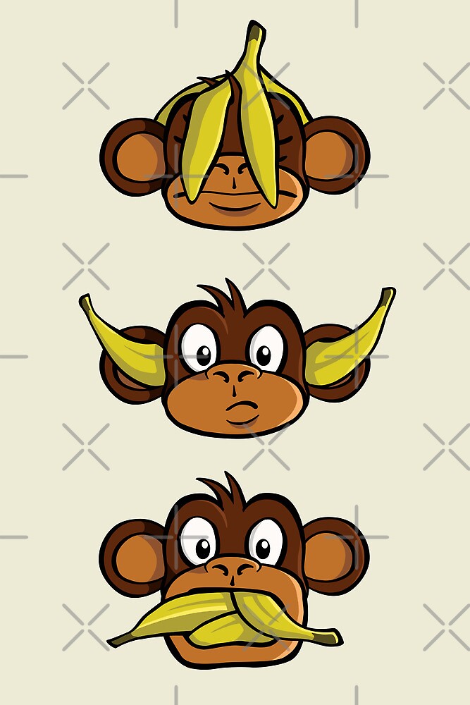 "See no evil, hear no evil, speak no evil" by Colin Cramm  Redbubble