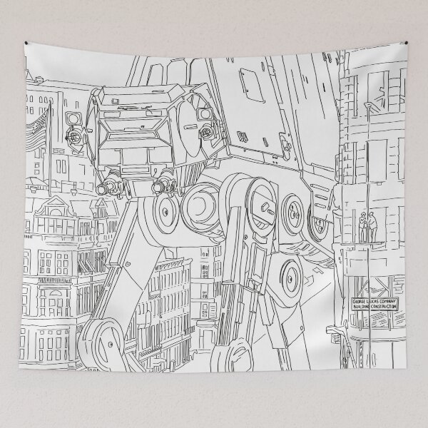 Item preview, Mechanical Beast Checks Out Fuller Building designed and sold by Bespired.