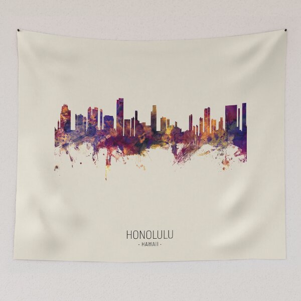 Item preview, Honolulu Hawaii Skyline designed and sold by ArtPrints.