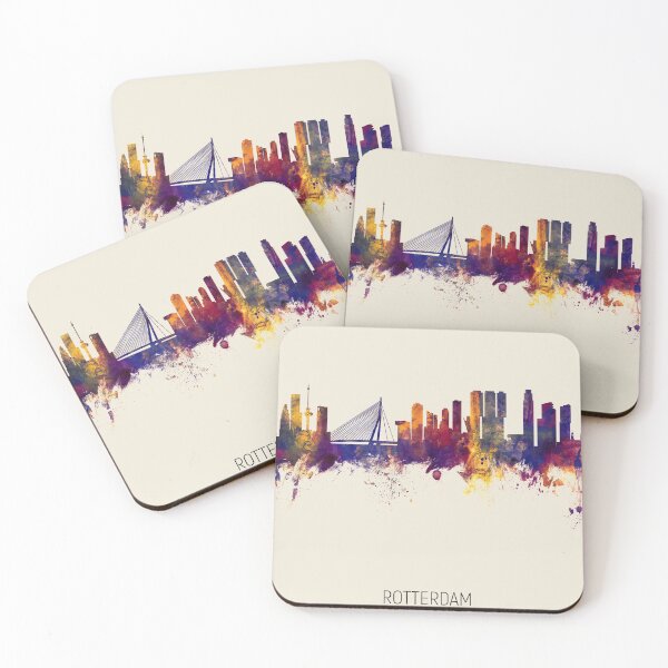 Item preview, Rotterdam The Netherlands Skyline designed and sold by ArtPrints.