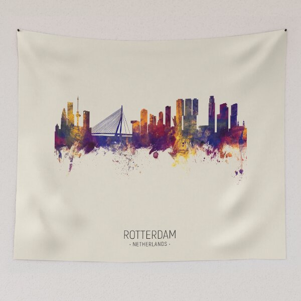 Artikelvorschau, Rotterdam The Netherlands Skyline entworfen und verkauft von ArtPrints.