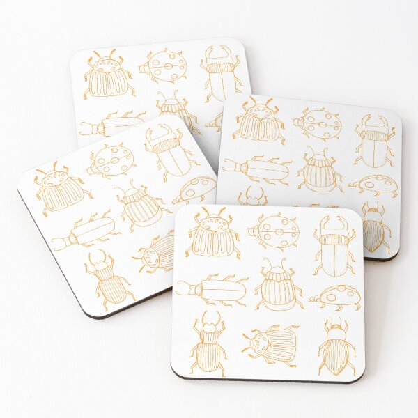 Item preview, Bugs and Beetles yellow and white designed and sold by marie scowen.