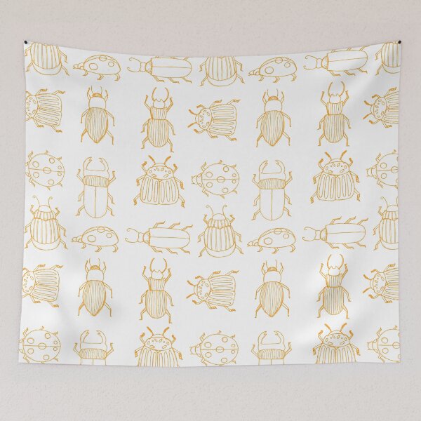Item preview, Insectos y escarabajos amarillos y blancos designed and sold by marie scowen.
