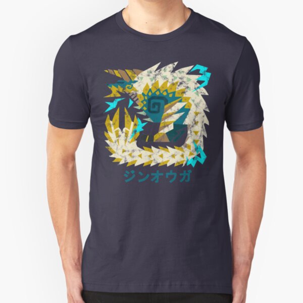 Monster Hunter World Iceborne Zinogre Kanji Icon Slim Fit T-Shirt