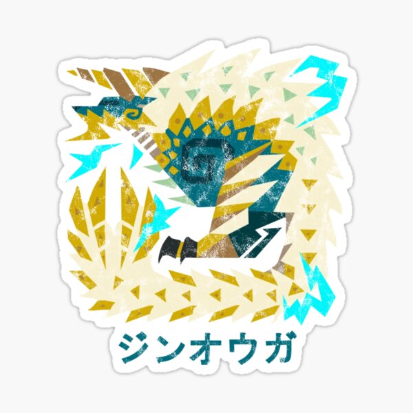 Artikel-Vorschau von Monster Hunter World Iceborne Zinogre Kanji-Ikone, designt und verkauft von Stebop Designs.
