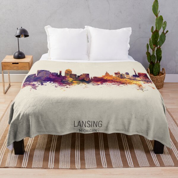 Item preview, Lansing Michigan Skyline designed and sold by ArtPrints.