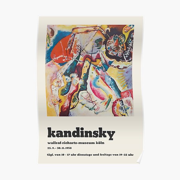 Wassily Kandinsky - Affiche pour l'exposition de Kandsinsky au musée Wallraf-Richarz de Cologne, 1958 Poster