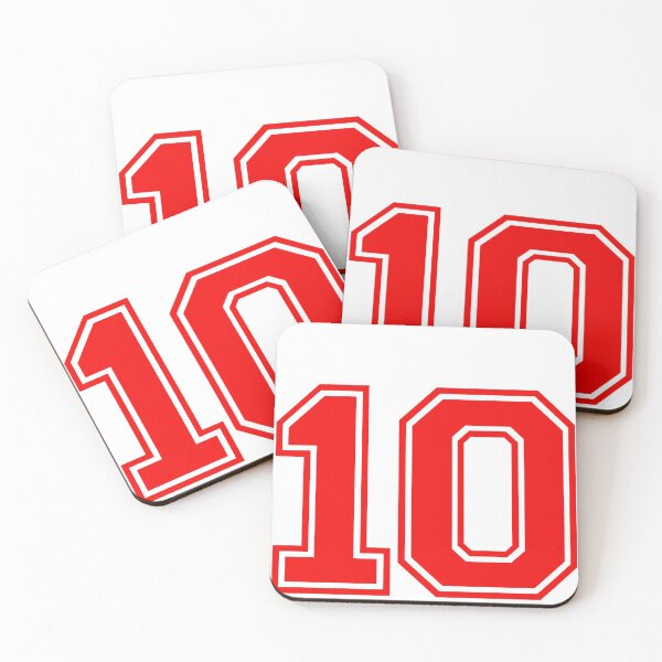 Item preview, Varsity Team Sports Uniform Number #10 - Red designed and sold by RiplMedia.