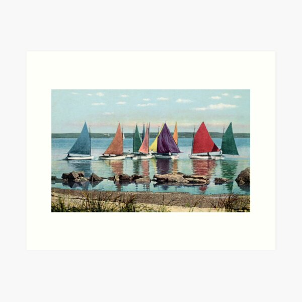 Item preview, 1925 Rainbow Fleet of Sailboats, Nantucket designed and sold by historicimage.