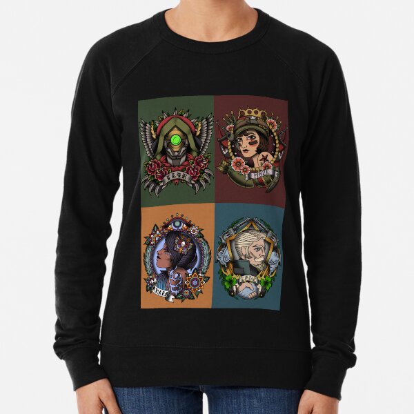 1920’s Tattoo Style Borderlands 3 Squad Lightweight Sweatshirt