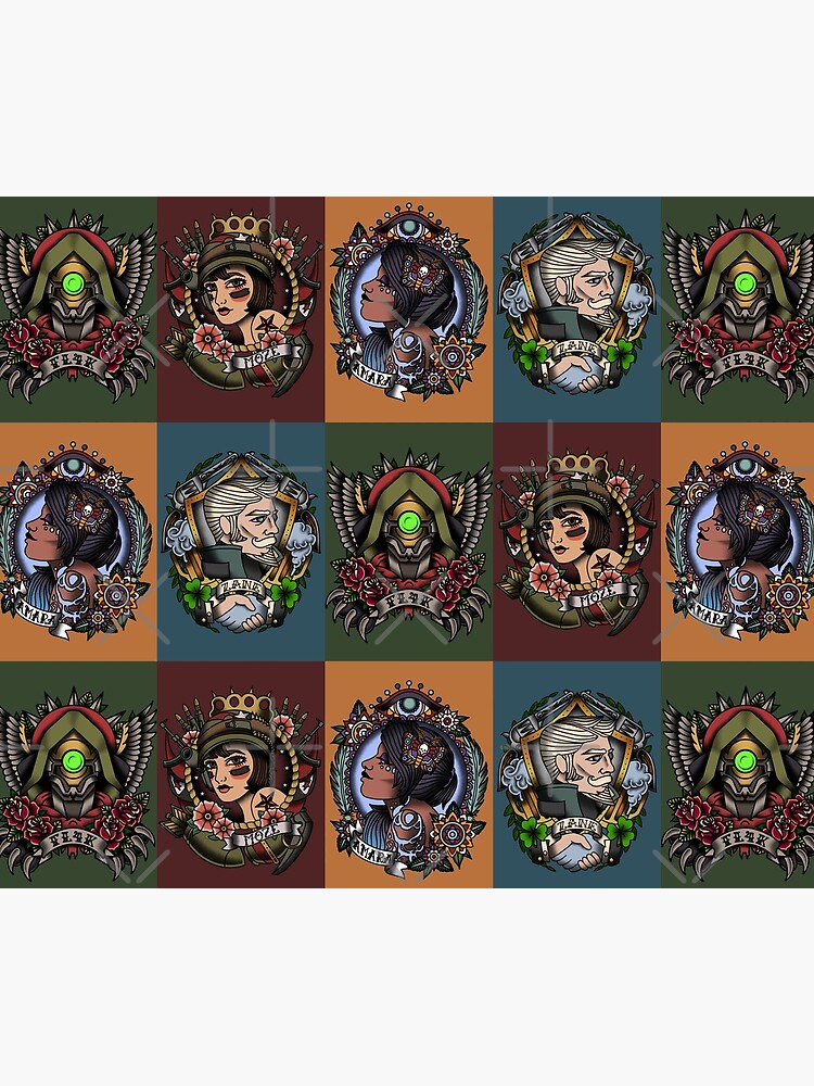 1920’s Tattoo Style Borderlands 3 Squad by KittyMuffinzz
