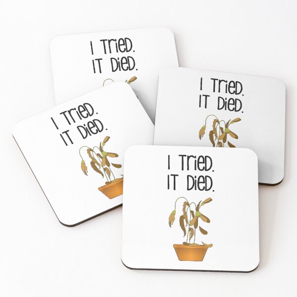 Item preview, I Tried. It Died. Funny Houseplant Design designed and sold by Cat Lady Designs.