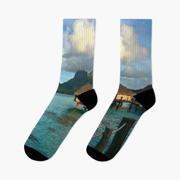 Item preview, Bora Bora Tahiti Bungalow, Blue Water Tropical Paradise designed and sold by Sharon Schwalbe.