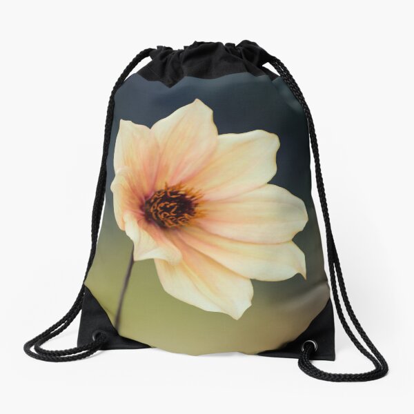 Yellow Flower Drawstring Bag
