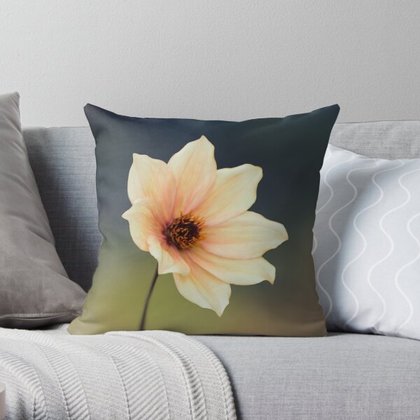 Yellow Flower Throw Pillow