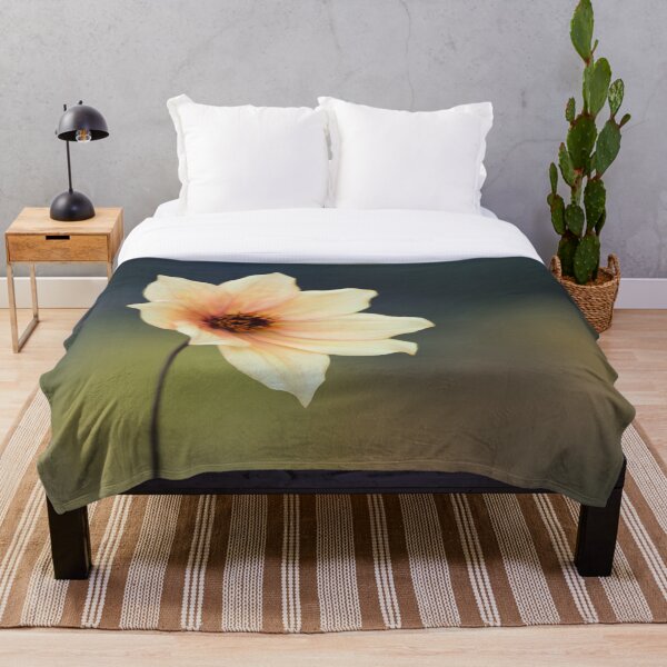 Yellow Flower Throw Blanket