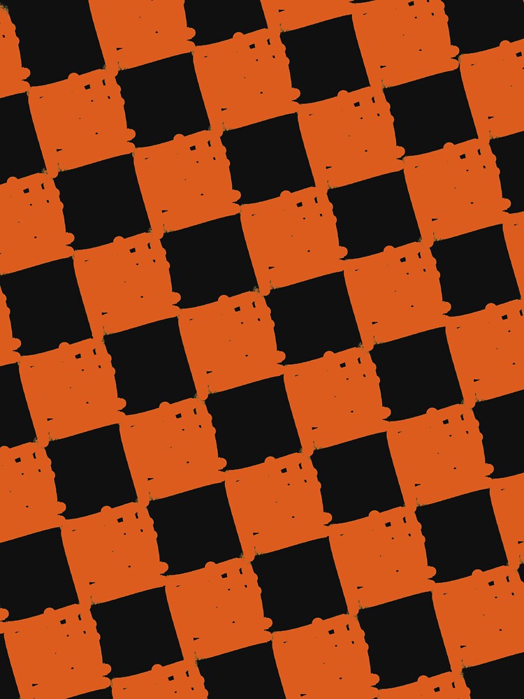 orange checkerboard shirt