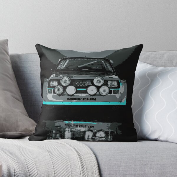 Audi Quattro S1 - GROUP B - RALLY - RACE CAR Throw Pillow