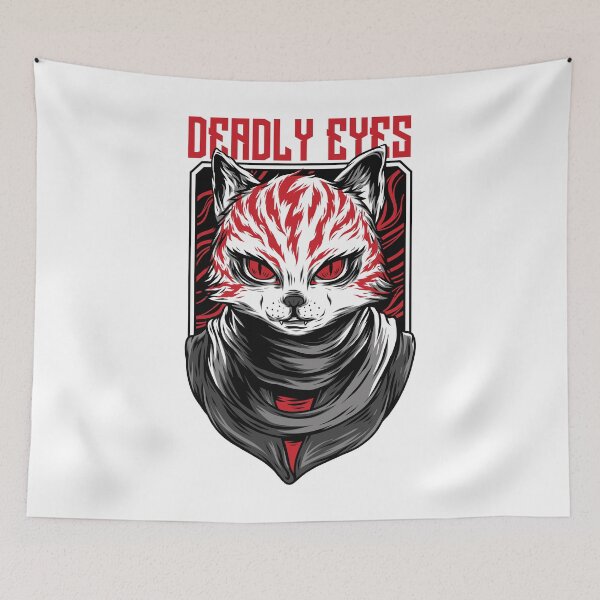 Item preview, Deadly Eyes Halloween Evil Cat designed and sold by VectorDesigner.