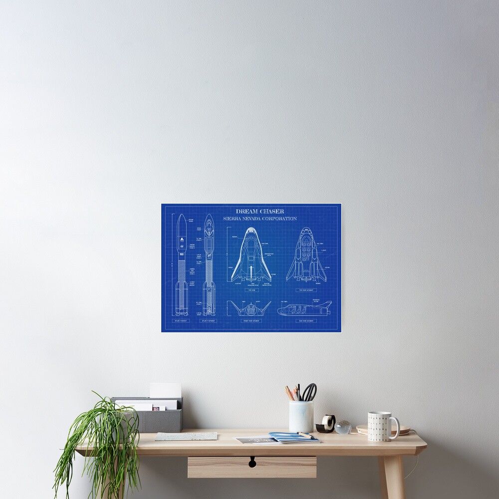 Dream Chaser Space System - Blueprint Poster