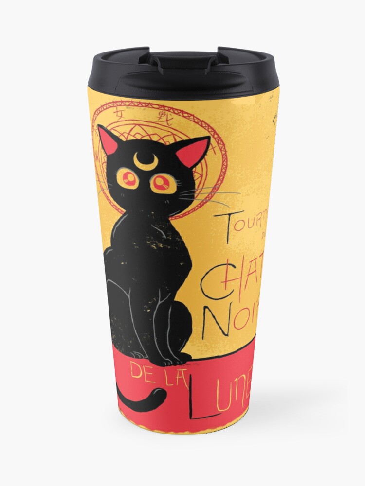 Chat Noir De La Lune V20 Travel Mug