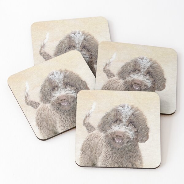 Item preview, Lagotto Romagnolo Painting - Cute Original Dog Art designed and sold by alpendesigns.