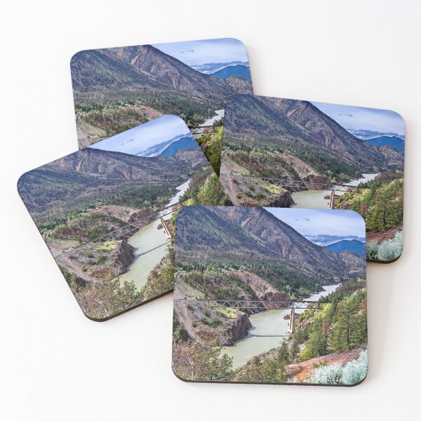 Item preview, Railway bridge over the mountains river Lilllooet British Columbia Canada designed and sold by AlexLyubar.