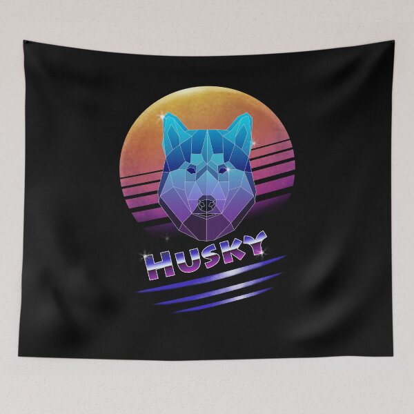 Item preview, 80s Retro Husky Dog designed and sold by yajyolid.