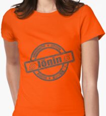 Konoha Jonin Grey Distressed Women's Fitted T-Shirt