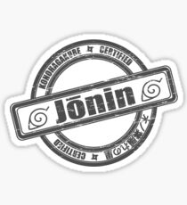 Konoha Jonin Grey Distressed Sticker