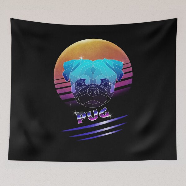 Item preview, 80s Retro Pug Dog designed and sold by yajyolid.