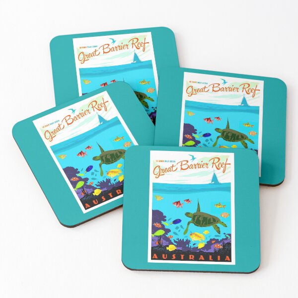 Item preview, AUSTRALIA : Great Barrier Coral Reef Print designed and sold by posterbobs.