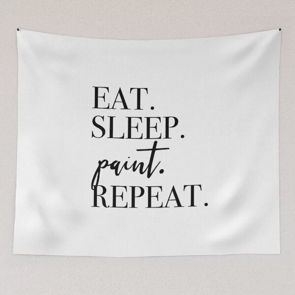 Item preview, Eat Sleep Paint Repeat designed and sold by PeerlessMerch.