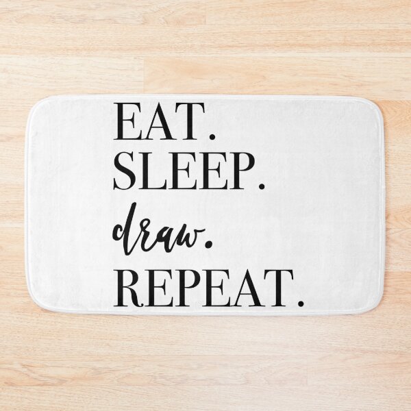 Item preview, Eat Sleep Draw Repeat designed and sold by PeerlessMerch.