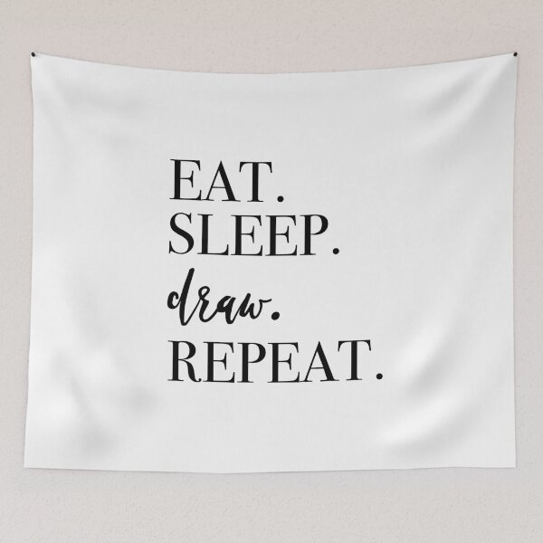 Item preview, Eat Sleep Draw Repeat designed and sold by PeerlessMerch.