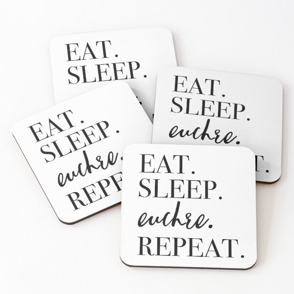 Item preview, Eat Sleep Euchre Repeat designed and sold by PeerlessMerch.