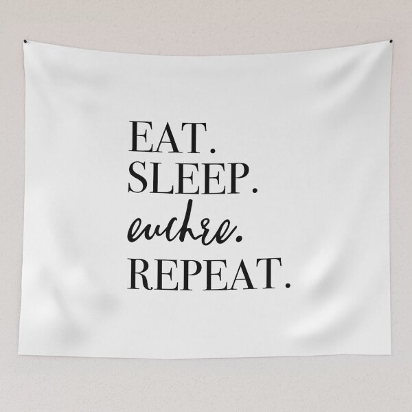 Item preview, Eat Sleep Euchre Repeat designed and sold by PeerlessMerch.
