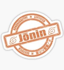 Konoha Jonin Orange Distressed Sticker