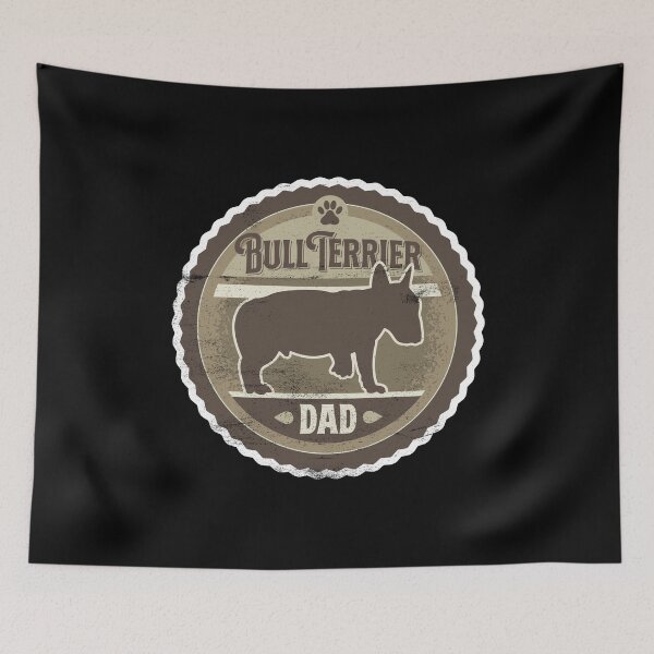 Item preview, Bull Terrier Dad - Distressed English Bull Terrier Silhouette Design designed and sold by DoggyStyles.