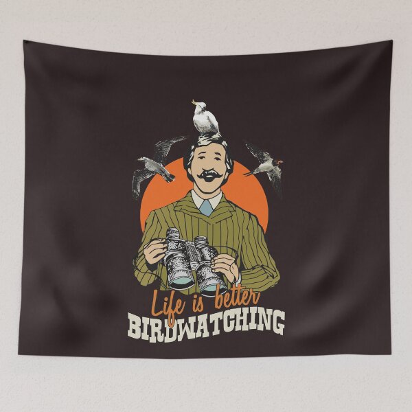 Item preview, Birdwatching Cartoon Art Birding Souvenir designed and sold by MrEddie10.