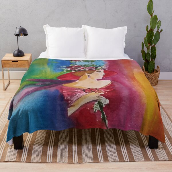 Item preview, woman with a hat with roses designed and sold by Hagar Cohen.