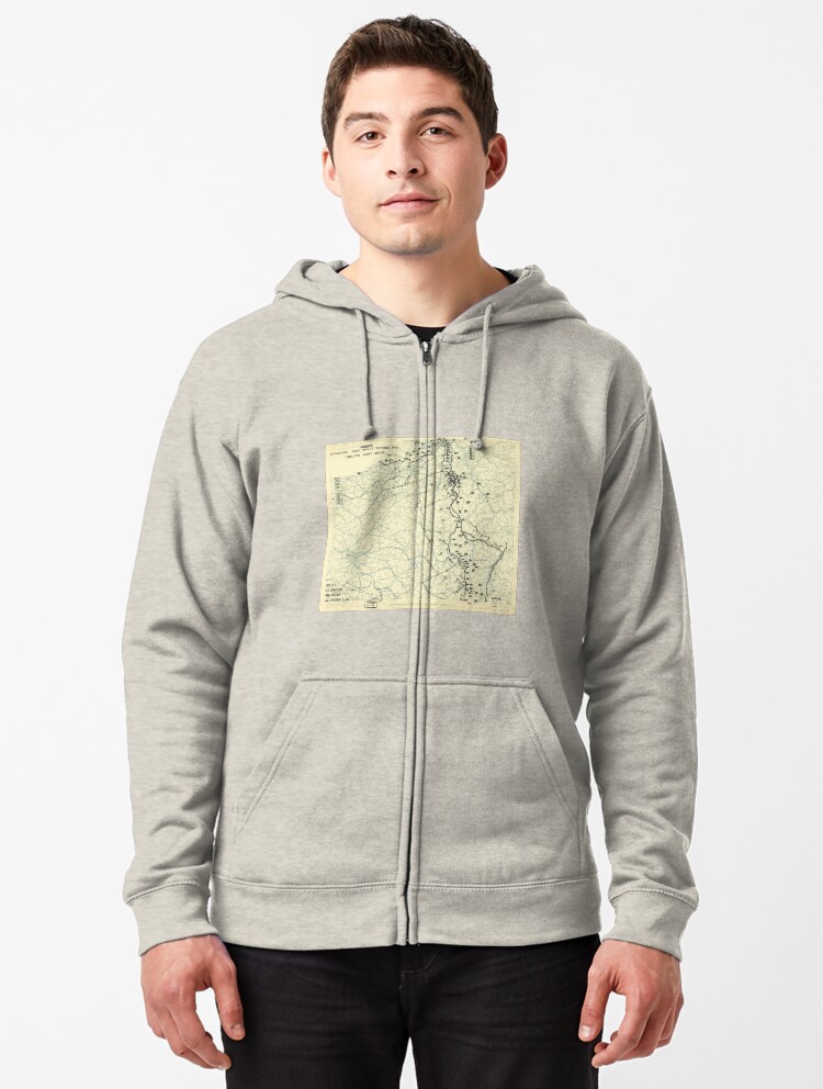 Twelfth United States Army Group Mens Full-Zip Hoodie Jacket Pullover Sweatshirt