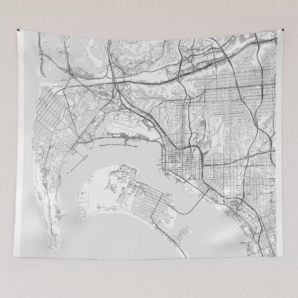 Item preview, San Diego Map  designed and sold by Kara515.