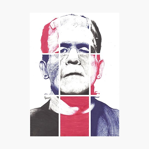 Item preview, Frankenstein's Monster, A ball point pen portrait. designed and sold by Roger Price.